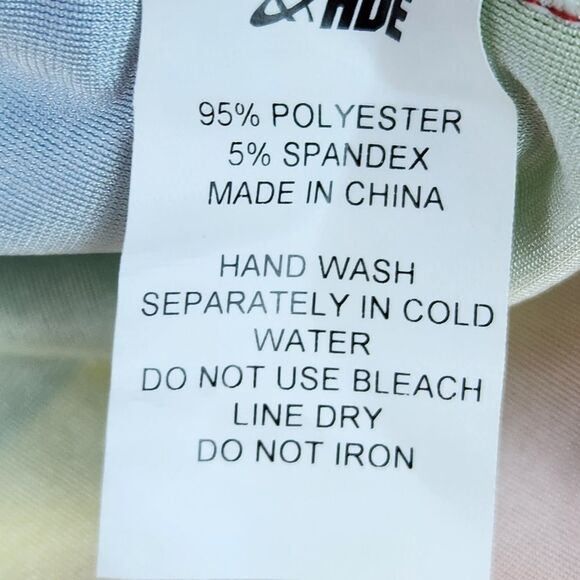 ☔️🔸️NWOT Rainbow Stripe Fitted Full Length Leggings Medium - Picture 10 of 10